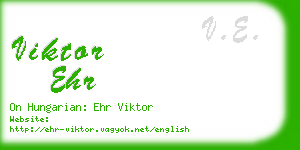 viktor ehr business card